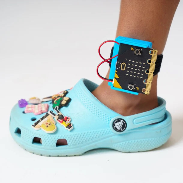 CHARGE for micro:bit device on an ankle