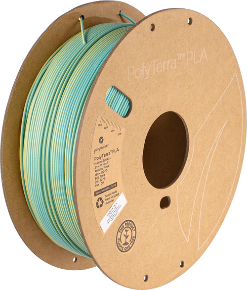 PolyTerra™ PLA Filament (1.75 mm, 1 kg)(Chameleon (Teal-Yellow))